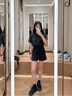 lululemon代购 Softstreme Gathered 宽松休闲短款短袖
