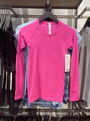 lululemon代购 Swiftly Tech Long Sleeve Crew 2.0 经典瑜伽长袖