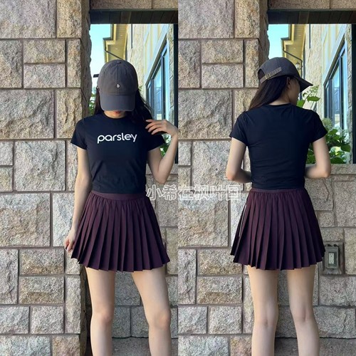 Lululemon网球裙百褶裙运动瑜伽