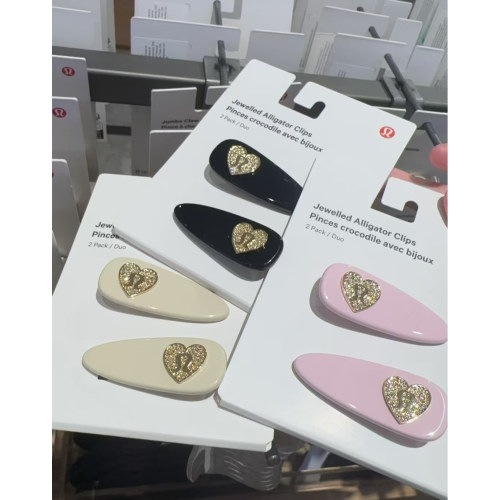 【国现】lululemon Jewelled Alligator Clips 女士发卡