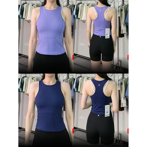 lululemon代购Nulux Raceback Cropped Run Tank短款跑步运动背心