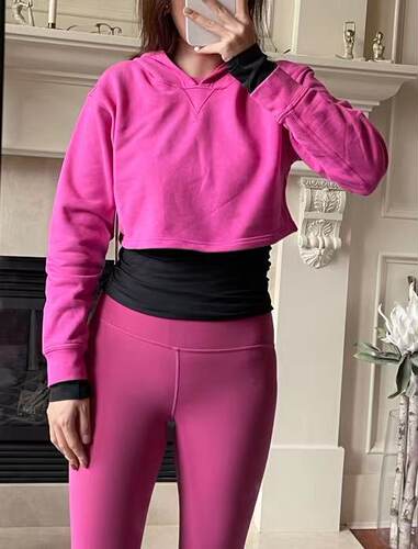 现货lululemon All Yours Cropped Hoodie瑜伽连帽短款显瘦卫衣