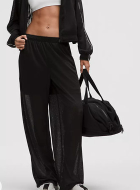 【直邮】Lulu Mesh High-Rise Wide-Leg Training Pant网纱阔腿裤