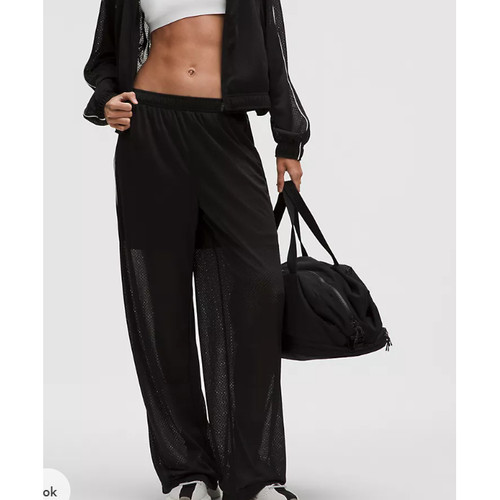 【直邮】Lulu Mesh High-Rise Wide-Leg Training Pant网纱阔腿裤
