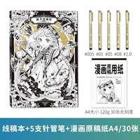 Рукопись строки+5 чип -ручка+оригинальная бумага A4/30 листов