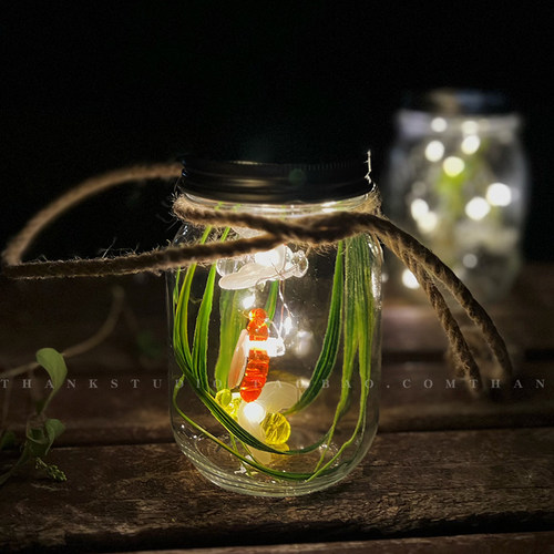 萤火虫灯小夜灯手工diy材料包