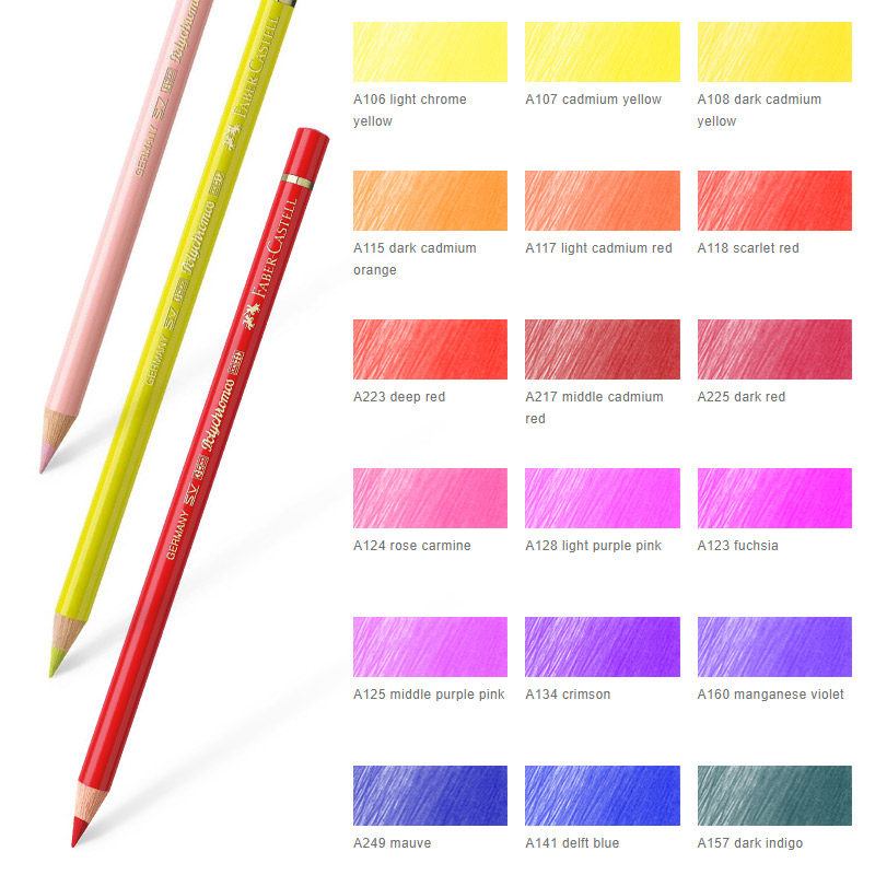 德国faber-castell辉柏嘉绿盒水溶彩铅单支单只油性彩铅绿铁盒补