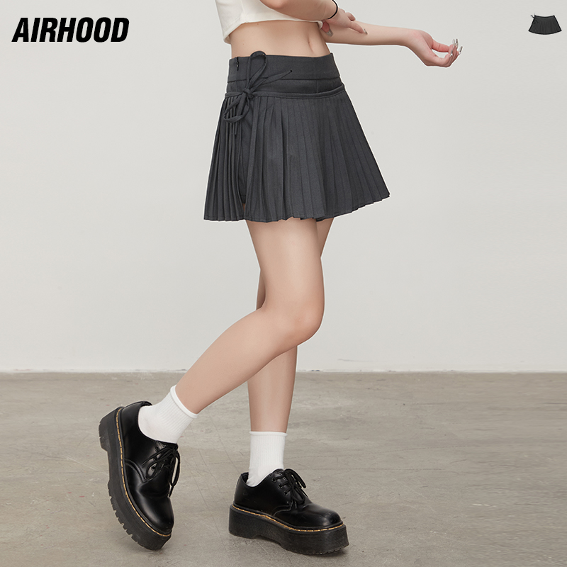 AIRHOOD 夏季高腰百褶短裙女学院风辣妹防走光裤裙压褶A字半身裙 女装/女士精品 半身裙 原图主图