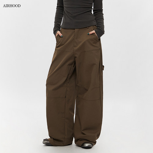 AIRHOOD 设计感复古直筒休闲裤男女春季宽松工装美式潮流拖地长裤