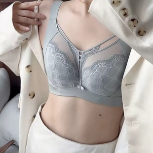 仰慕纤思哲露色抹胸式 聚拢收副乳全杯文胸 大胸显小调整型内衣薄款