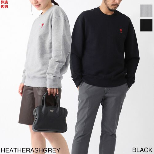 异族日本代购 AMI ALEXANDRE 2025春男女全棉圆领套头运动卫衣