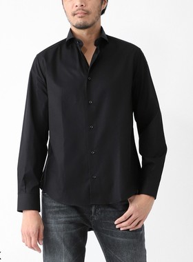 异族日本代购 意大利 DASE 2025春男休闲修身全棉温莎领长袖衬衫