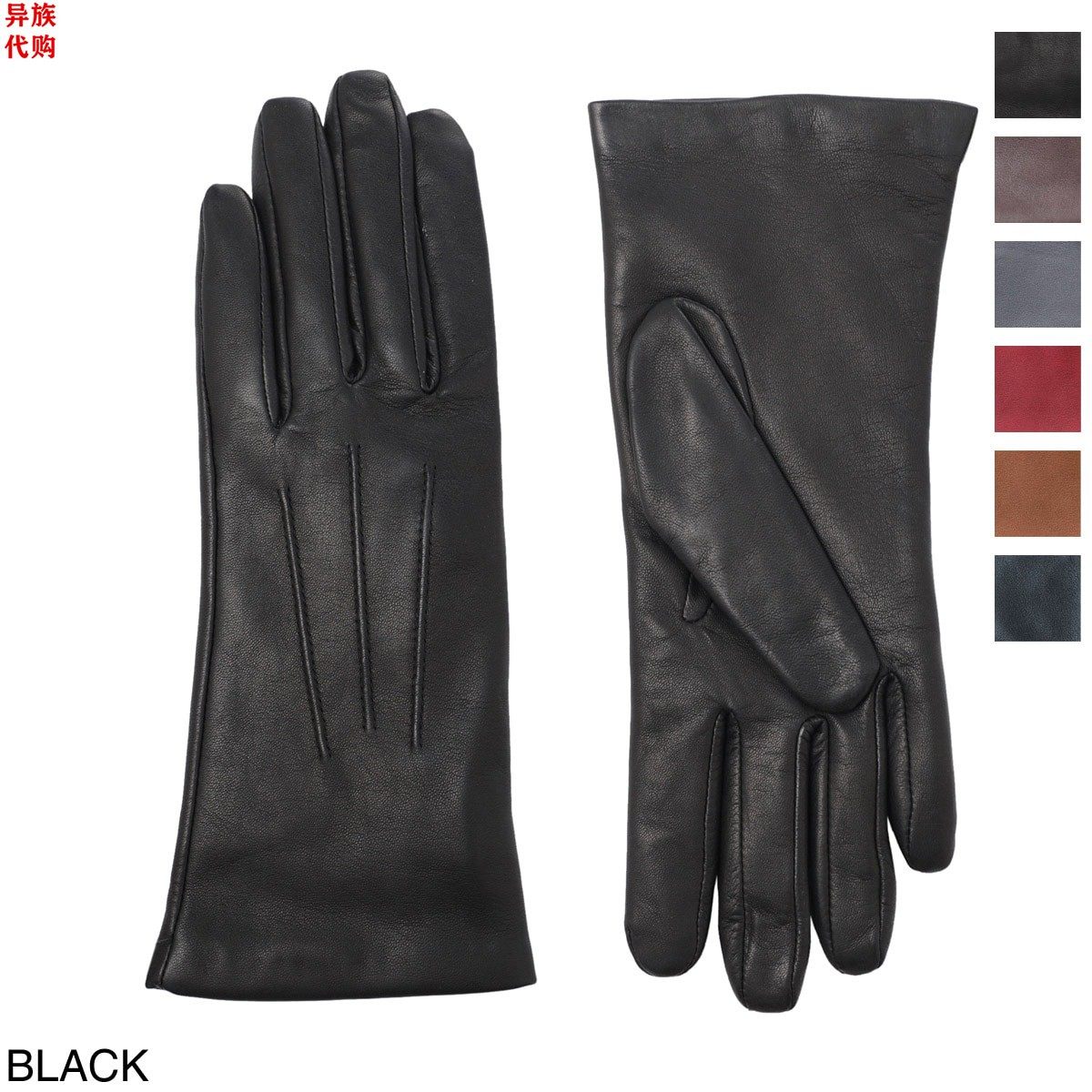 异族日本代购 英国 DENTS 2025冬女防寒手工羊皮分指手套羊绒衬里