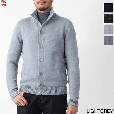 异族日本代购 意大利Gran Sasso 2022秋男全羊毛纽扣针织开衫毛衣