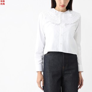 法国 衬衫 CELINE 2025夏女全棉娃娃领舒适长袖 思琳 异族日本代购