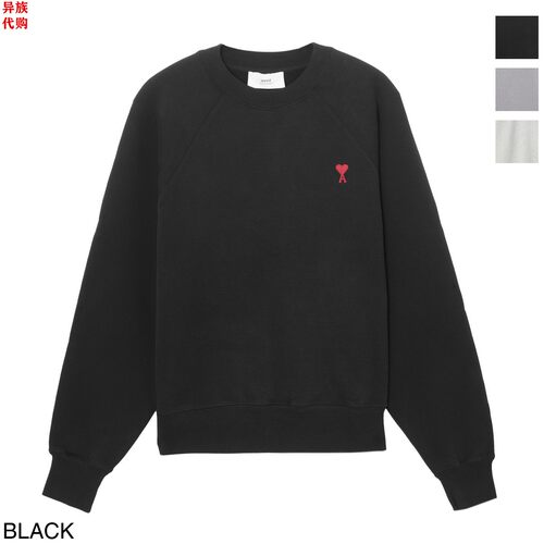 异族日本代购 AMI ALEXANDRE 2024秋男女棉质圆领套头运动卫衣