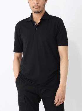 异族日本代购 意大利CRUCIANI 2025夏男士全棉弹力休闲短袖POLO衫