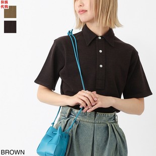 POLO衫 异族日本代购 2025夏女棉毛混纺透气短袖 MAISON MARGIELA