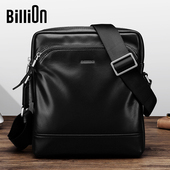 冷兽单肩包真皮男包斜挎包公文包商务休闲男士 包包男款 牛皮背包潮