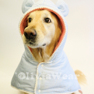 裹紧我的小被子 新品秋冬保暖斗篷柯基泰迪金毛大型犬防寒睡袍