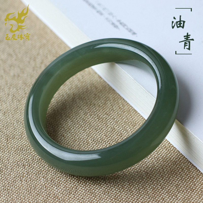 玉友和田玉手镯女款油青玉镯子湖水绿玉石细圆条富贵平安镯玉镯,珠宝/钻石/翡翠,手饰,淘宝优惠券,粉丝福利购,淘宝优惠卷