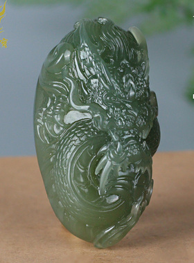 和田玉生肖龙手把件男款如意