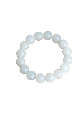 玉友和田玉羊脂玉圆珠手串附证书