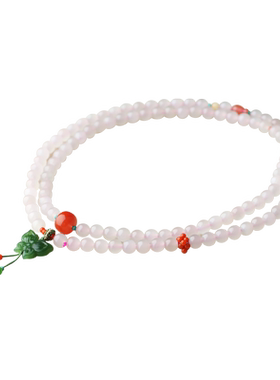 玉友和田玉藕粉手链项链多圈手串