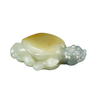 玉友和田玉洒金皮青花籽料玄武吊坠男女款玉坠龙龟蛇玉石玉器挂件