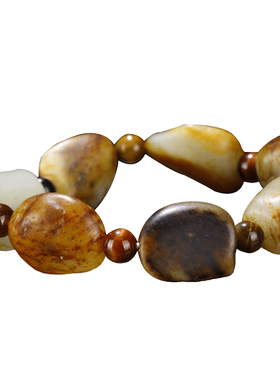 玉友新款和田玉籽料原链随形玉器