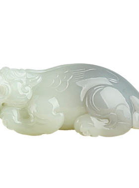 和田玉貔貅手把件男款玉石