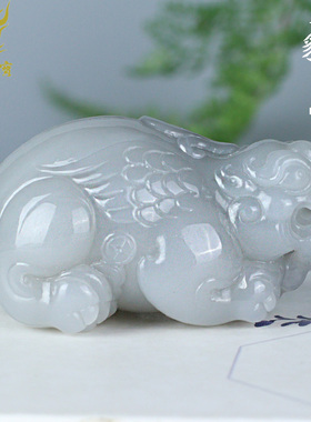 和田玉貔貅手把件男款