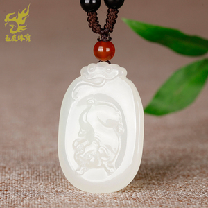 玉友和田玉十二生肖吊坠男女款玉石鼠牛龙蛇马虎兔羊猴鸡狗猪挂件
