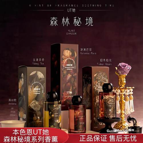UT她森林秘境香薰套装三种香0酒精藤条室内卧室书房香氛200ml/盒