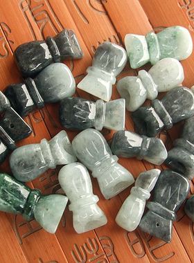 21184玉琳阁 缅甸玉天然A货翡翠玉 招财钱袋吊坠 钱多多代代有钱