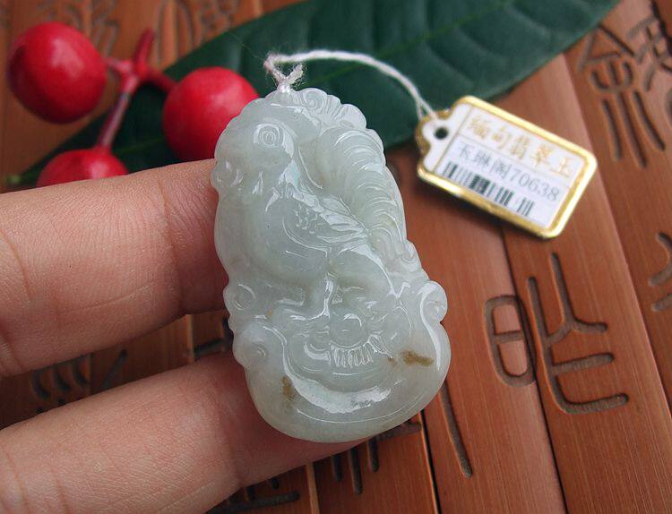 天然a货招财吊坠缅甸玉