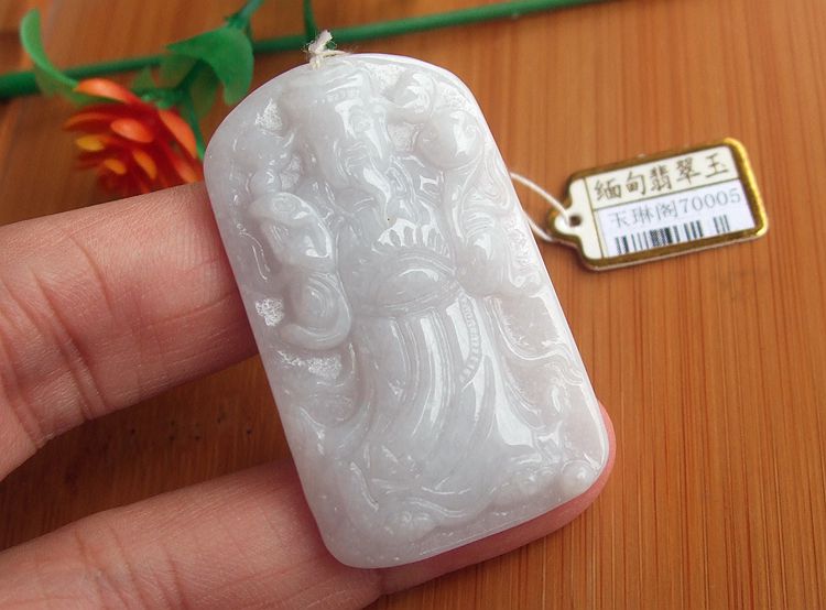天然a货翡翠财神爷缅甸玉