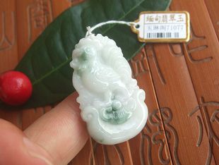 71077缅甸玉 天然A货翡翠玉 生肖鸡吊坠牌 实物拍图 玉琳阁翡翠