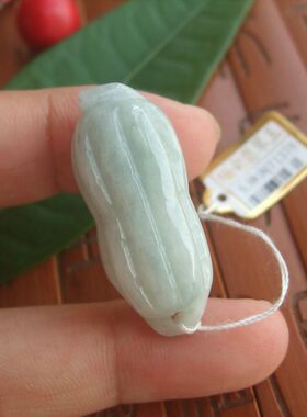 71378假一赔三 缅甸玉天然A货翡翠玉 玉花生大吊坠 实拍图 玉琳阁