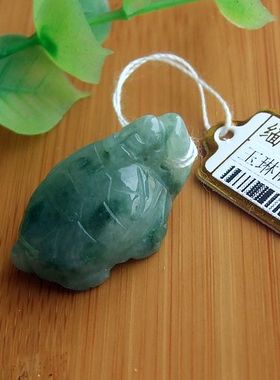 98211玉琳阁缅甸玉实物拍图天然A货翡翠玉小个款龙头龟小龙龟吊坠