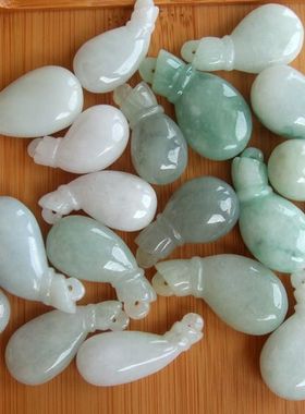 20893缅甸玉 天然A货翡翠玉 乾坤袋 钱袋 宝袋 水袋 翡翠玉吊坠