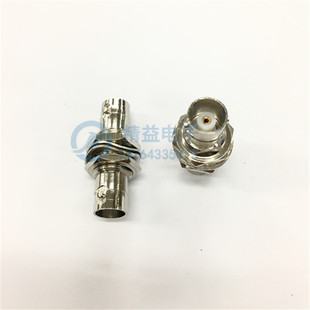 全铜射频转接头bnc母转母 KKY固定面板 Q9双通对接直通带螺母BNC