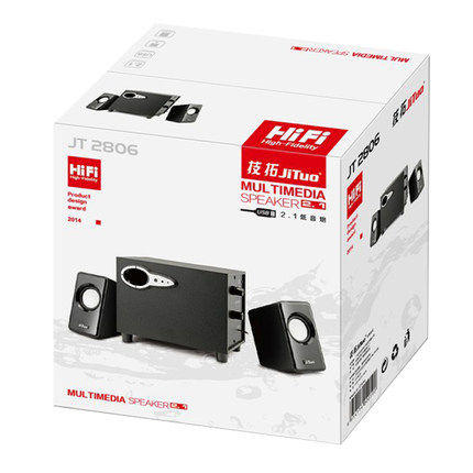 技拓JT2806 全木质音箱 低音炮 笔记本台式电脑通用 2.1USB音箱