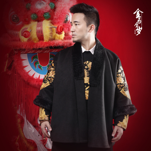 【古阿新国潮】原创国风刺绣金马报岁情侣国潮百搭秋冬汉服外套