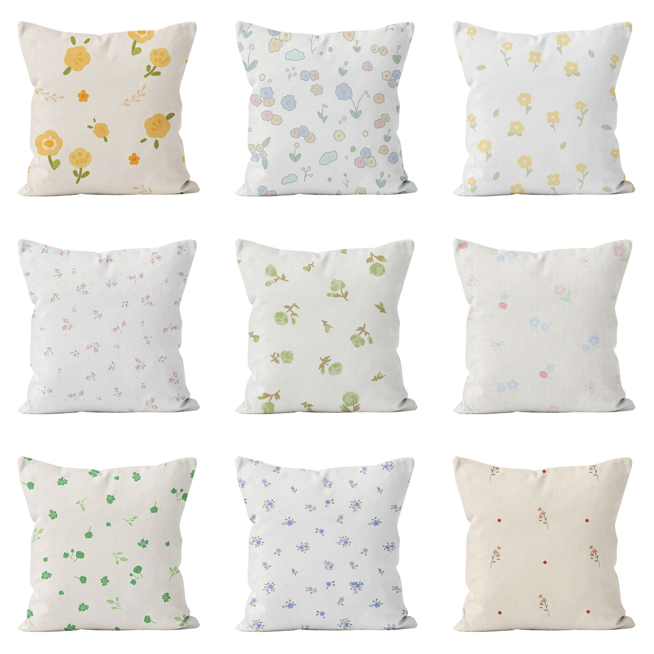 ins小清新碎花现代简约客厅沙发靠枕现代创意花朵法式印花抱枕