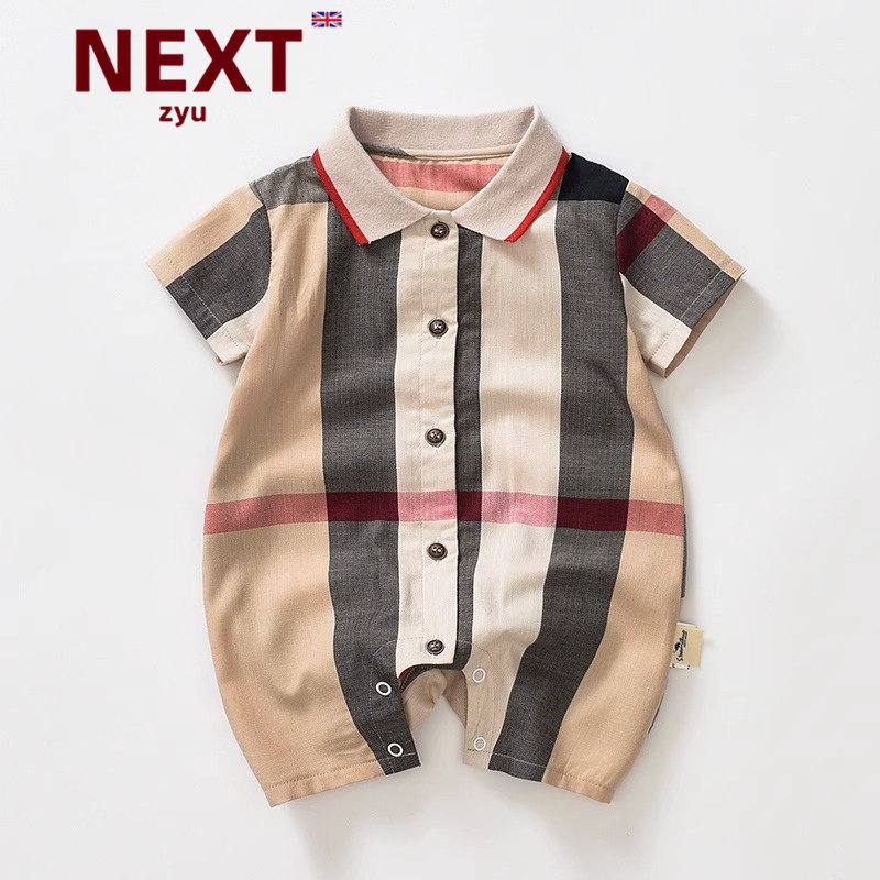 next zyu官方正品2024夏薄款婴儿连体衣新生儿短袖爬服宝宝外出服