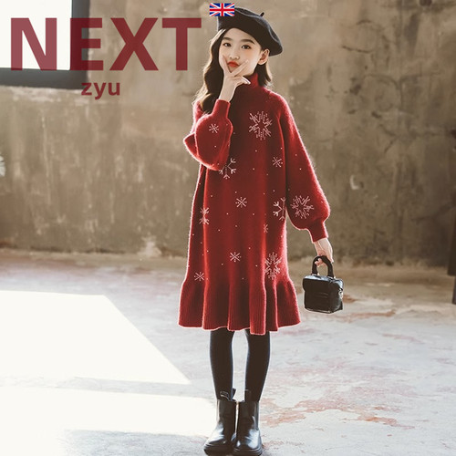 英国NEXTz正品拜年红色连衣裙