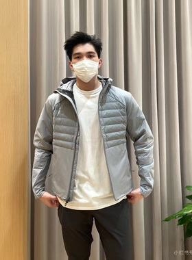 现货 lululemon Down for It All Hoodie Jacket男士薄连帽羽绒服