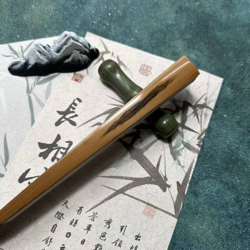 福建凤眼竹老料 大茄头 95寸18方 文玩折扇 扇子 默认白面不粘