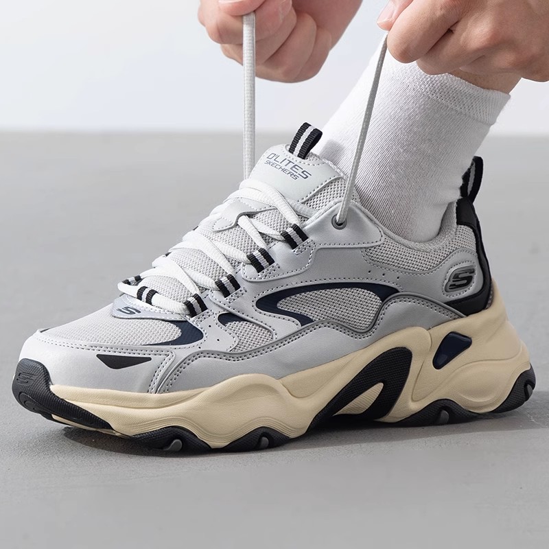 2024秋季新款斯凯奇男鞋D'LITES 5.0 五代熊猫鞋时尚休闲鞋232490
